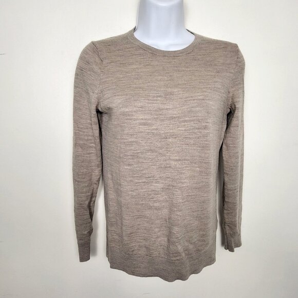 Lord and Taylor light brown extra fine Merino wool sweater. Size medium - Picture 1 of 3